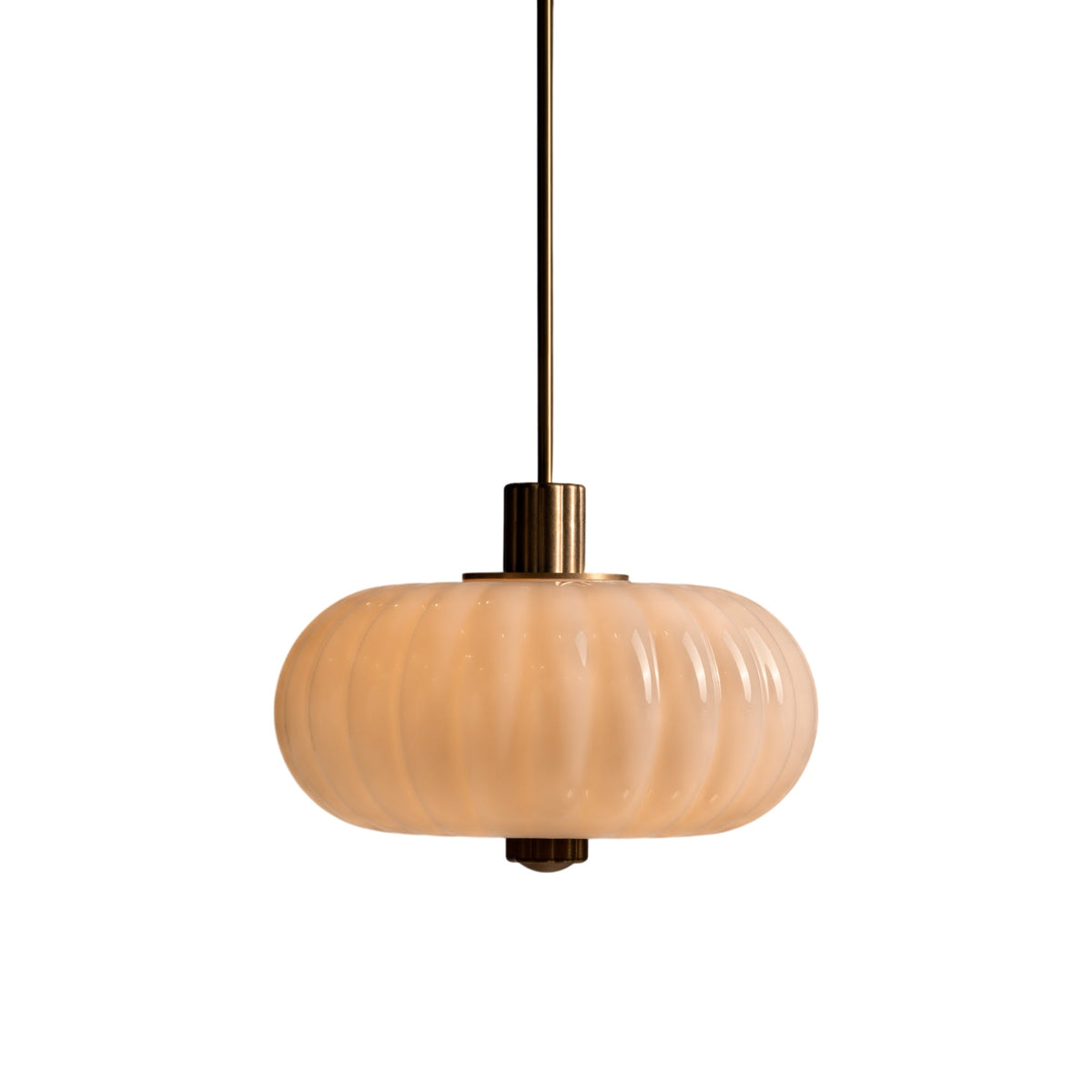 Cloud LED Pendant Light in Antique Brass/Cream (18-Inch).