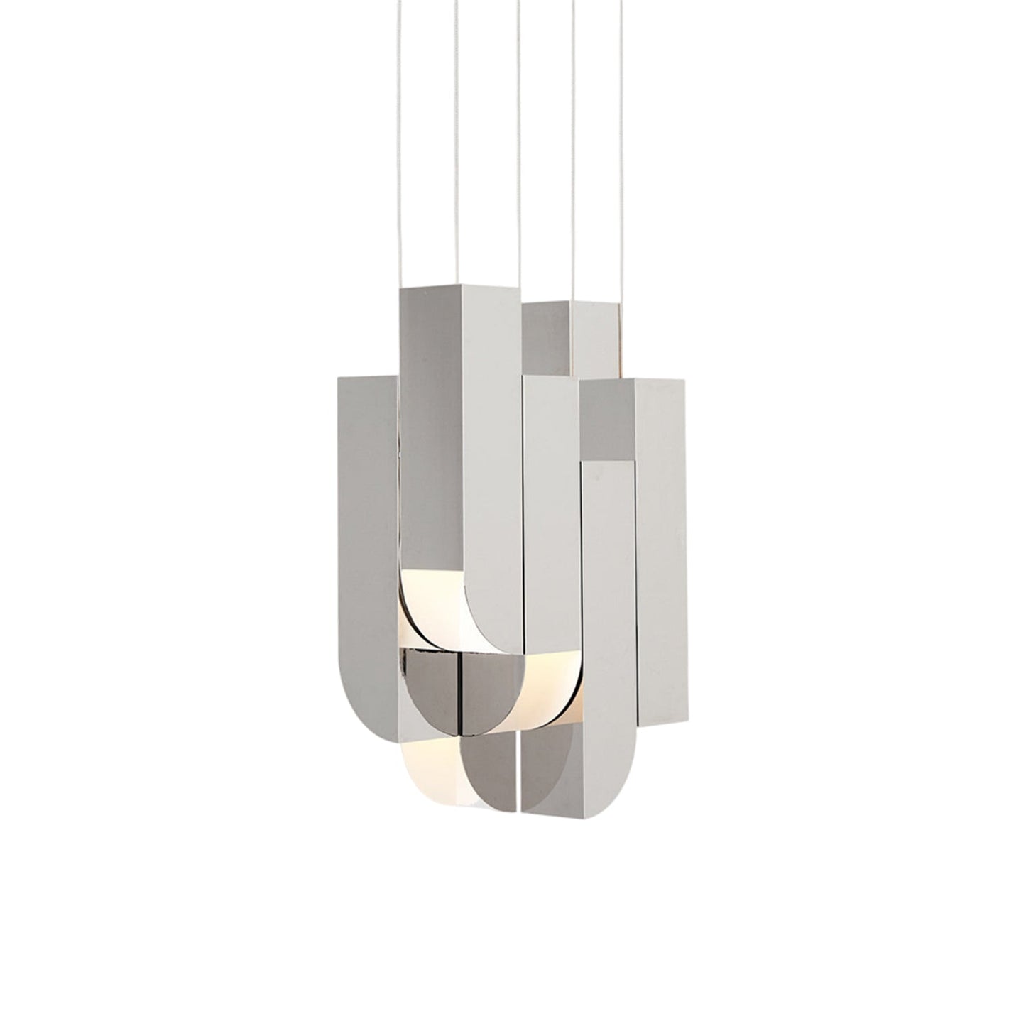 Cora LED Pendant Light in Polished Nickel (8-Light).