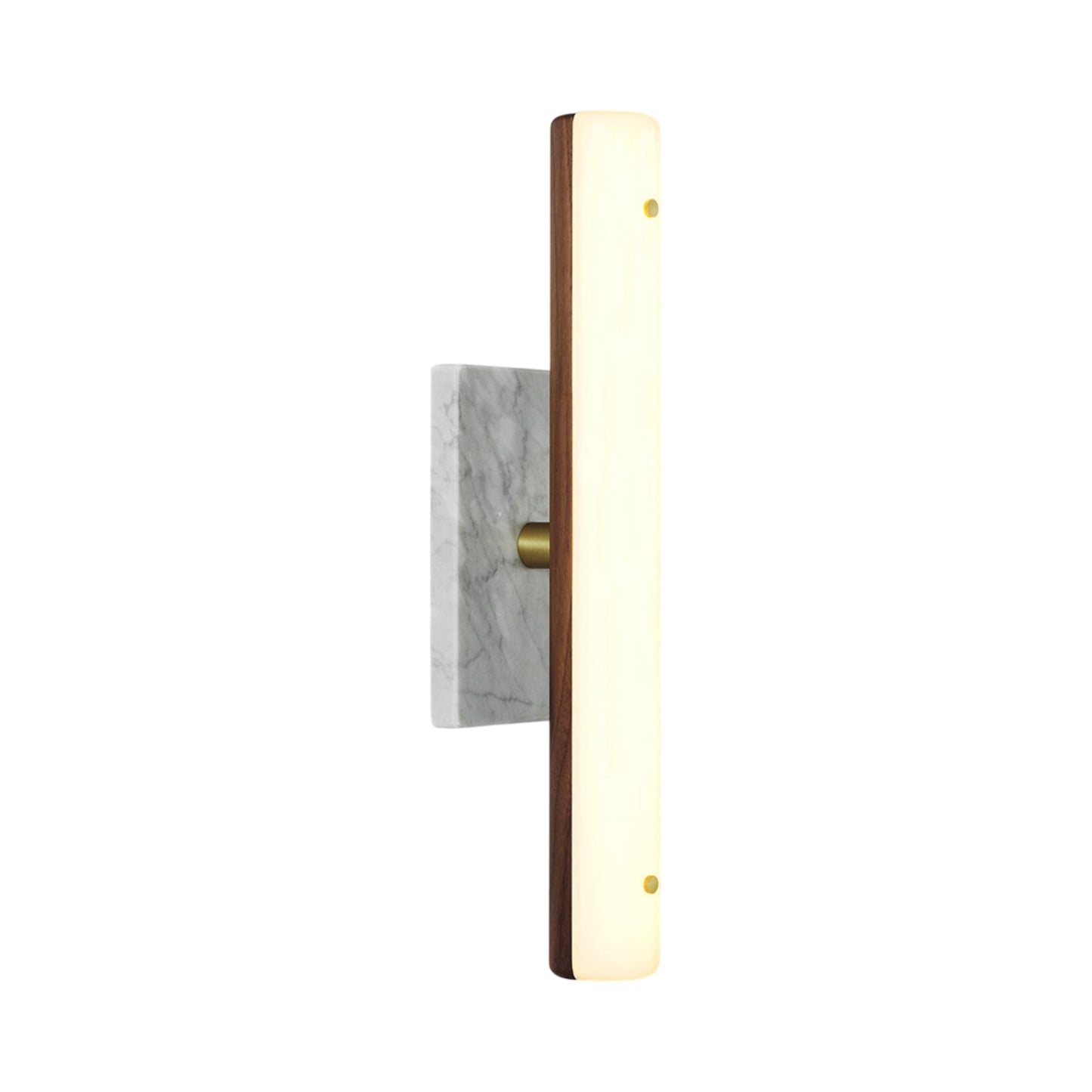 Counterweight Rectangle LED Wall Light in Walnut.