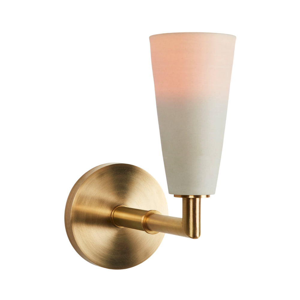 Grace Wall Light in Unlacquered Brushed Brass (Ceramic).