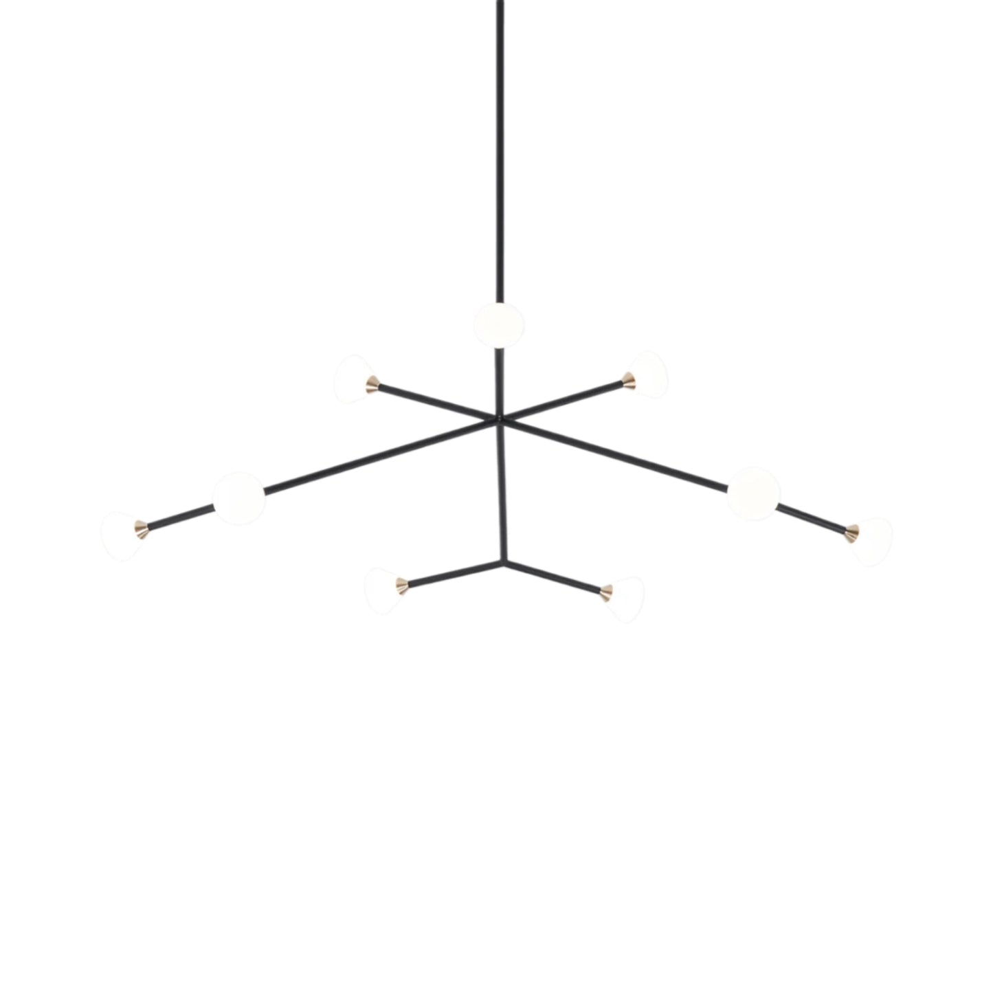 Nova Chandelier in Matte Black (9-Light).