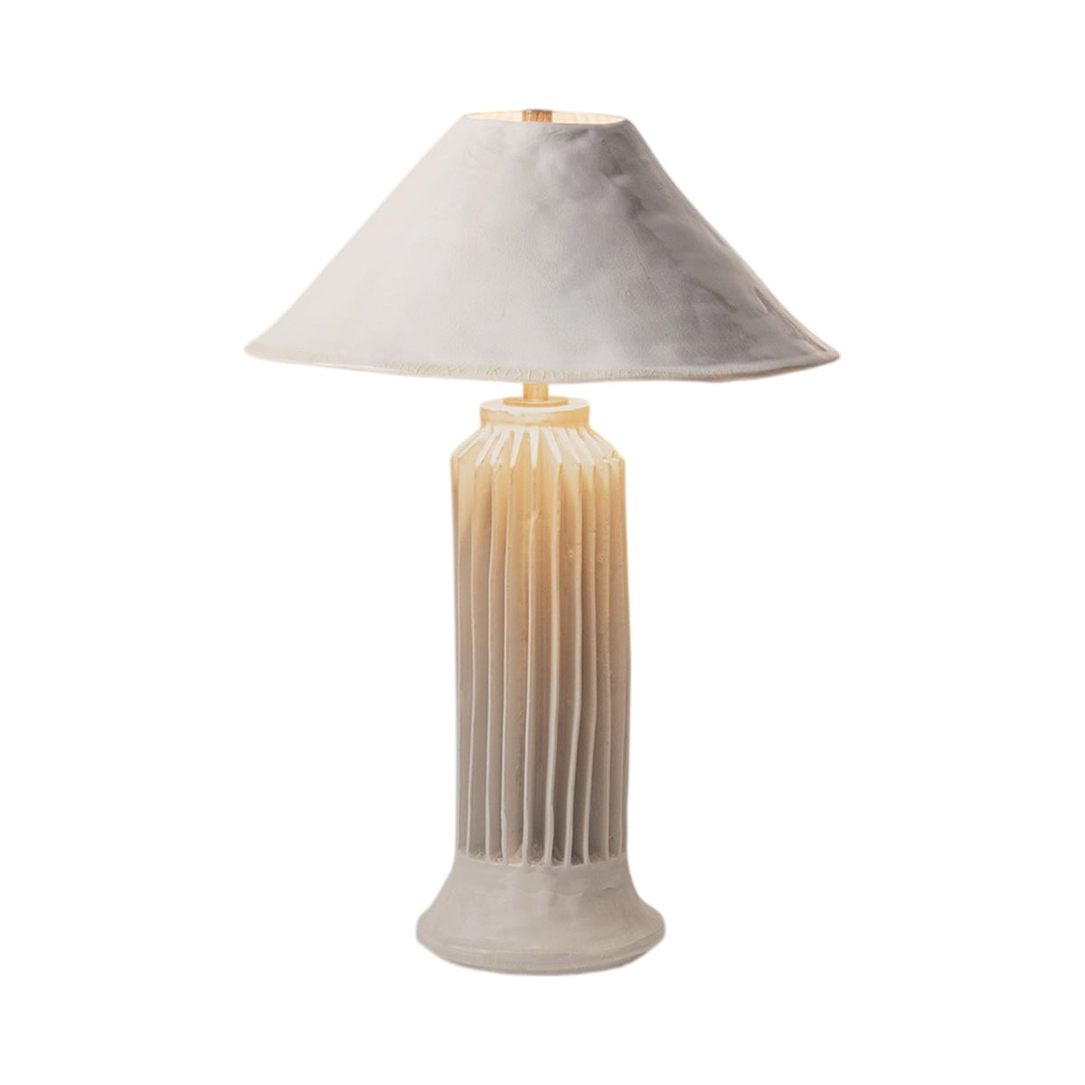 Silo II LED Table Lamp in Wax.