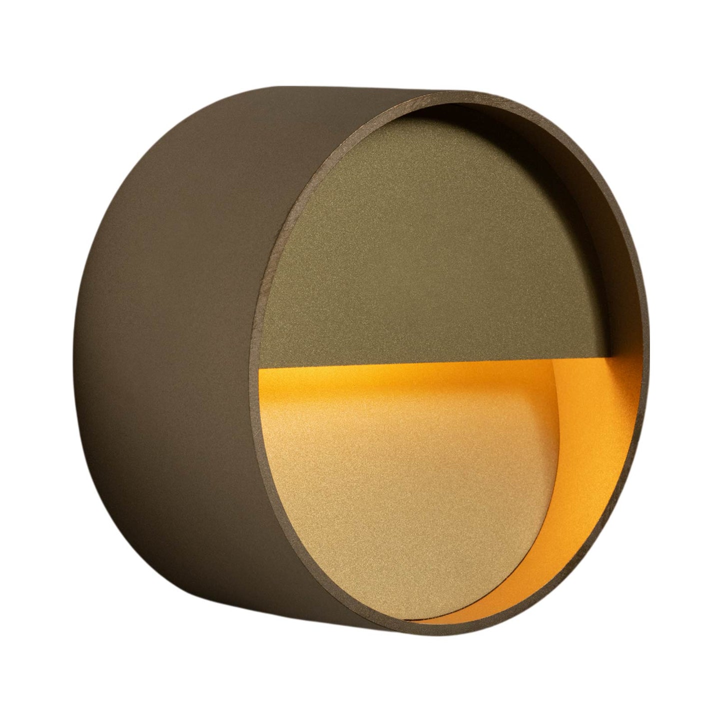 Tobor LED Wall Light in Sandblasted Unlacquered Brass.
