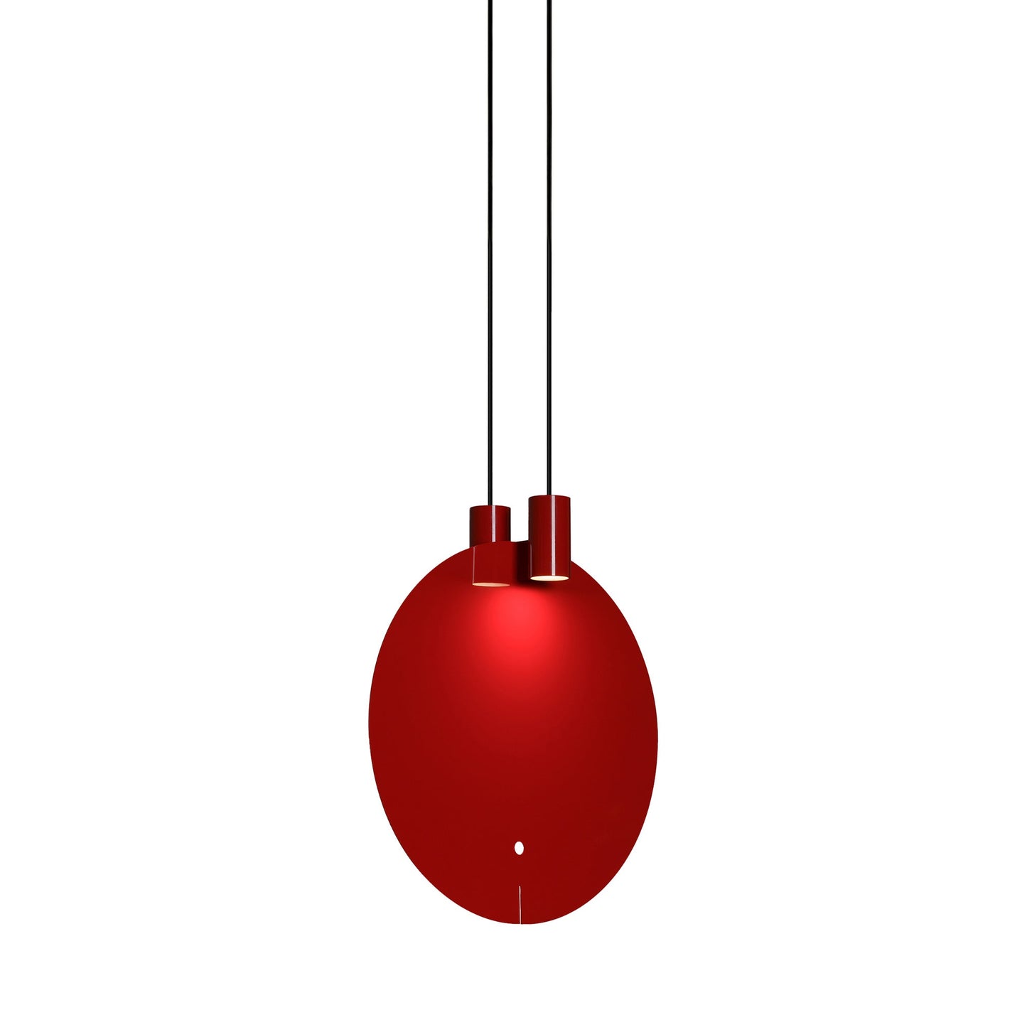 Bijou LED Pendant Light in Glossy Pure Red (Large).