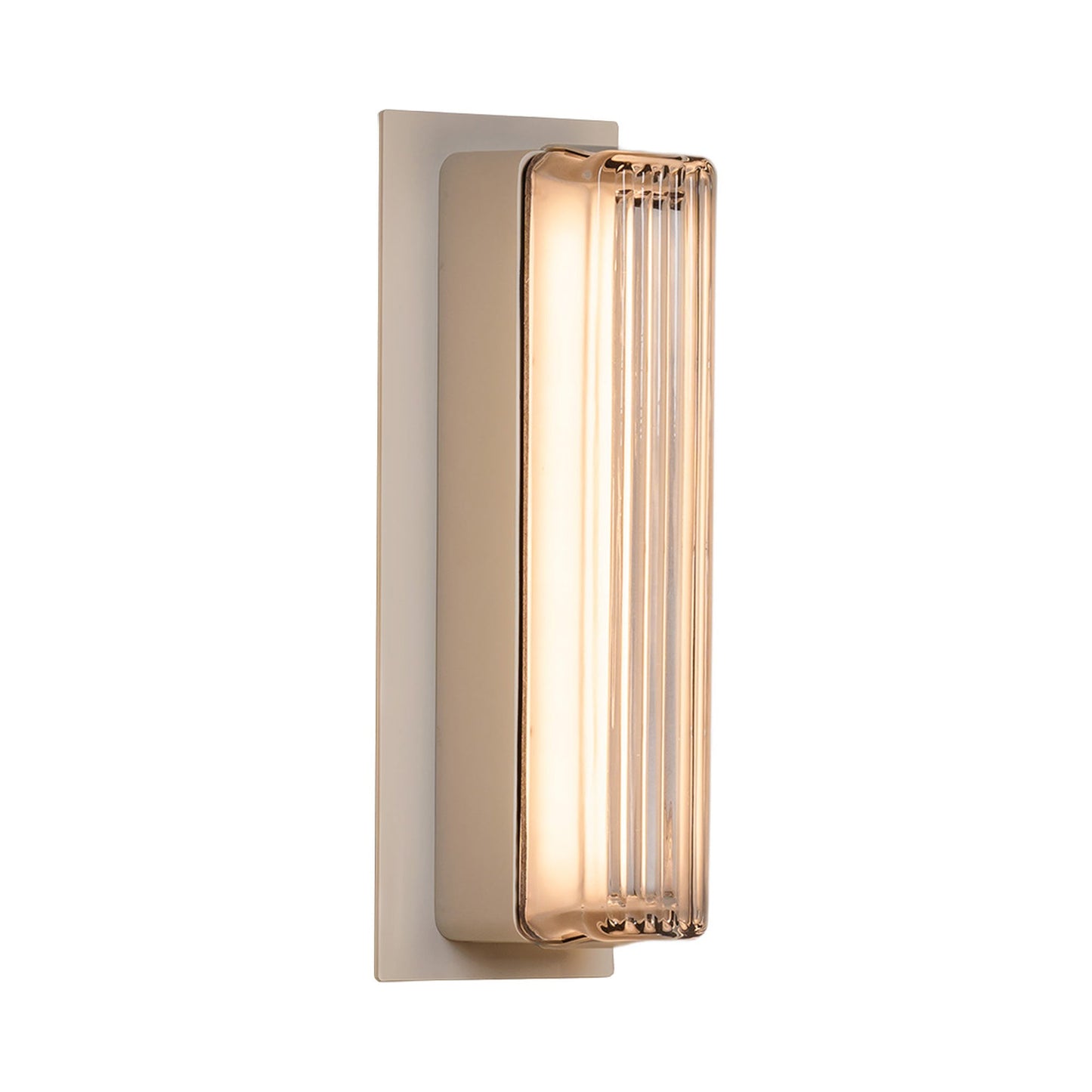 Estadio Outdoor LED Wall Light in Texturized White.