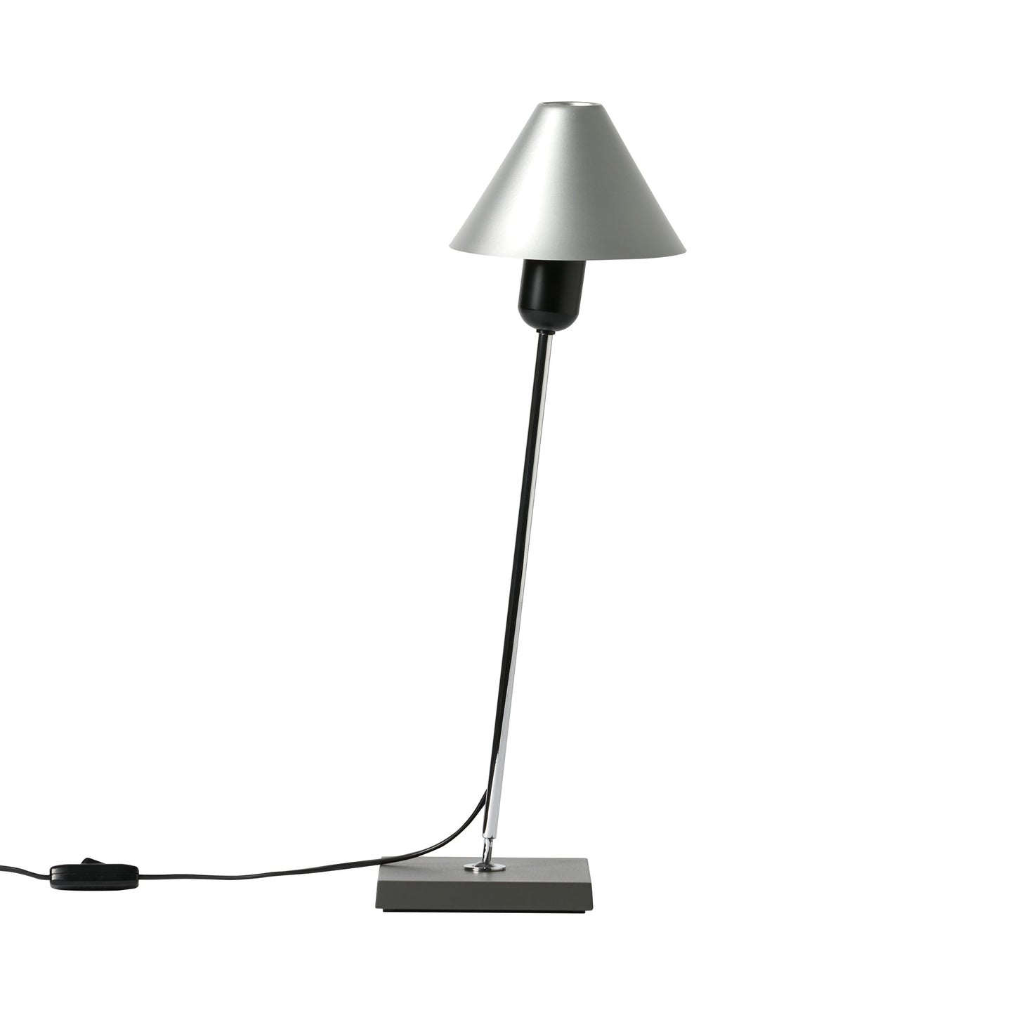 Gira Table Lamp in Natural Anodized Aluminum.