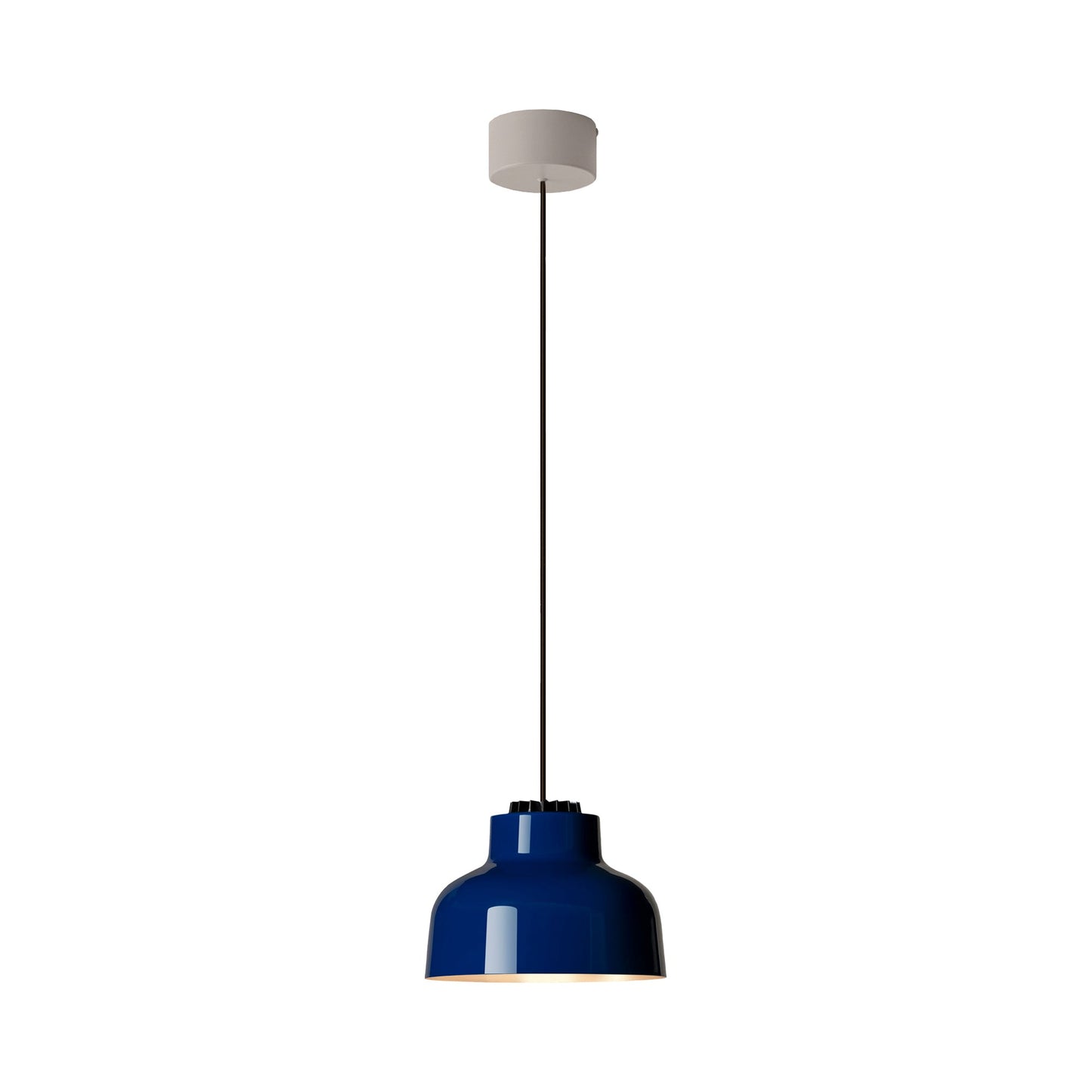 M64 LED Pendant Light in White Surface/Ultramarine Blue.