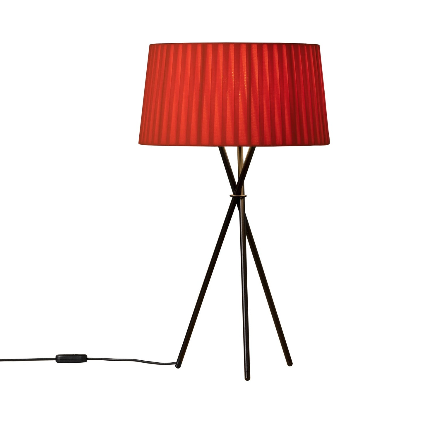 Trípode Table Lamp in Red-amber (17.7-Inch).