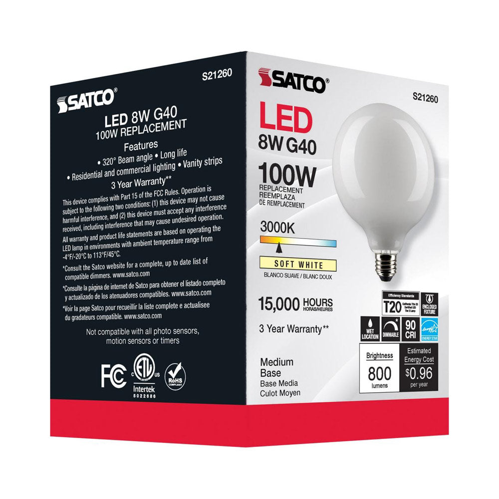 Medium Base G Type LED Bulb in Detail.