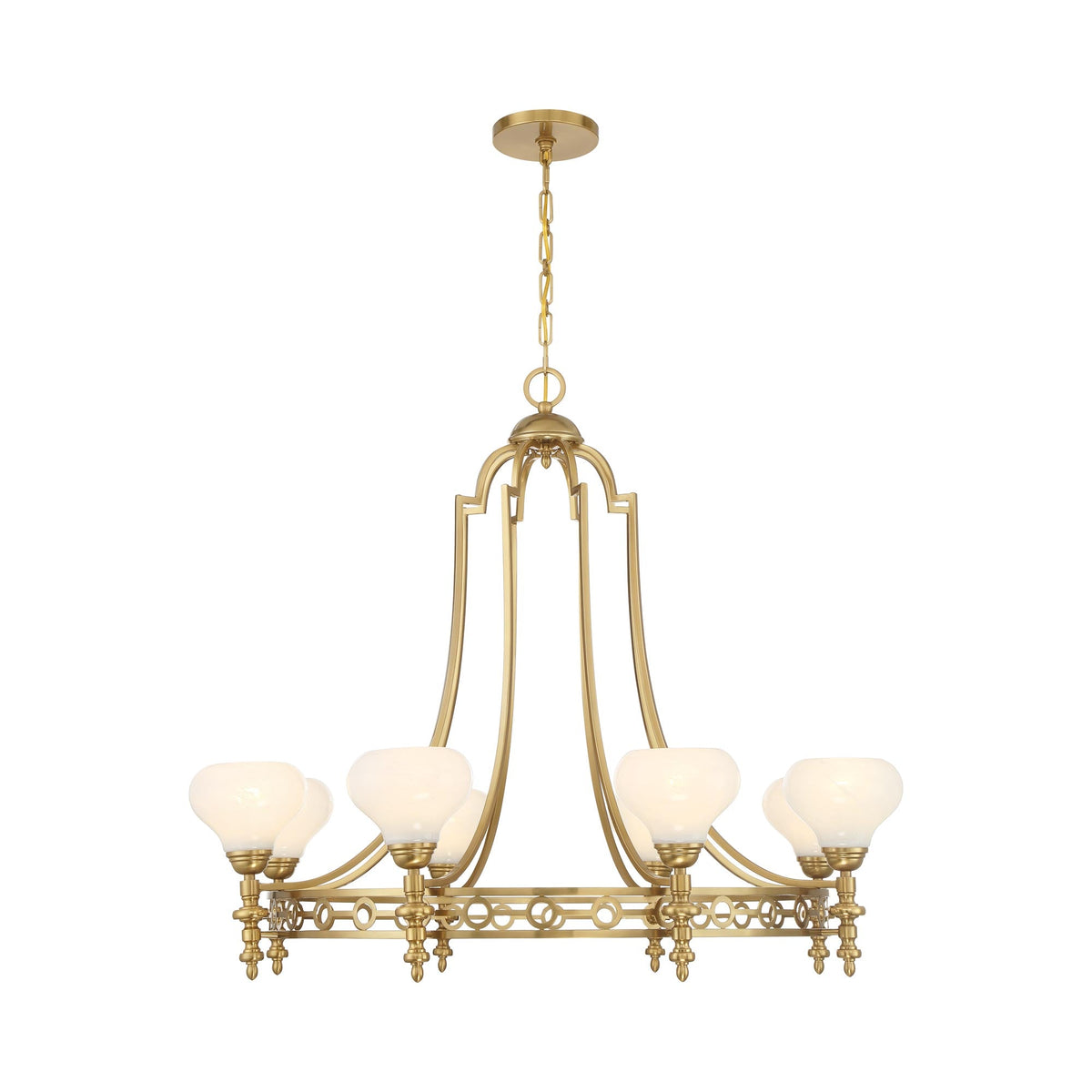 Allston Chandelier in Warm Brass (8-Light).