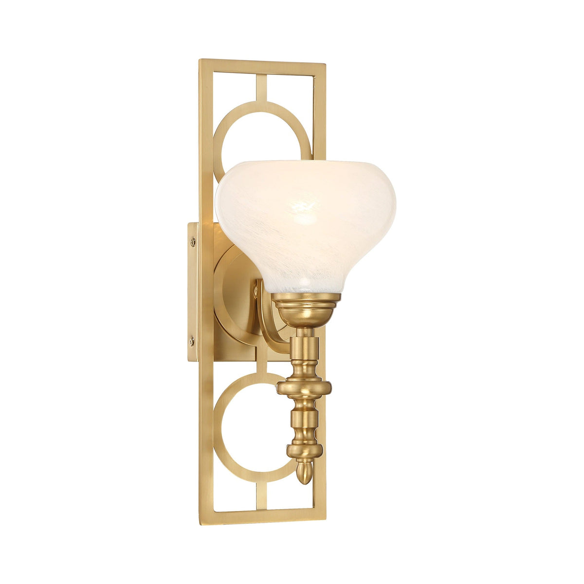 Allston Wall Light in Warm Brass.