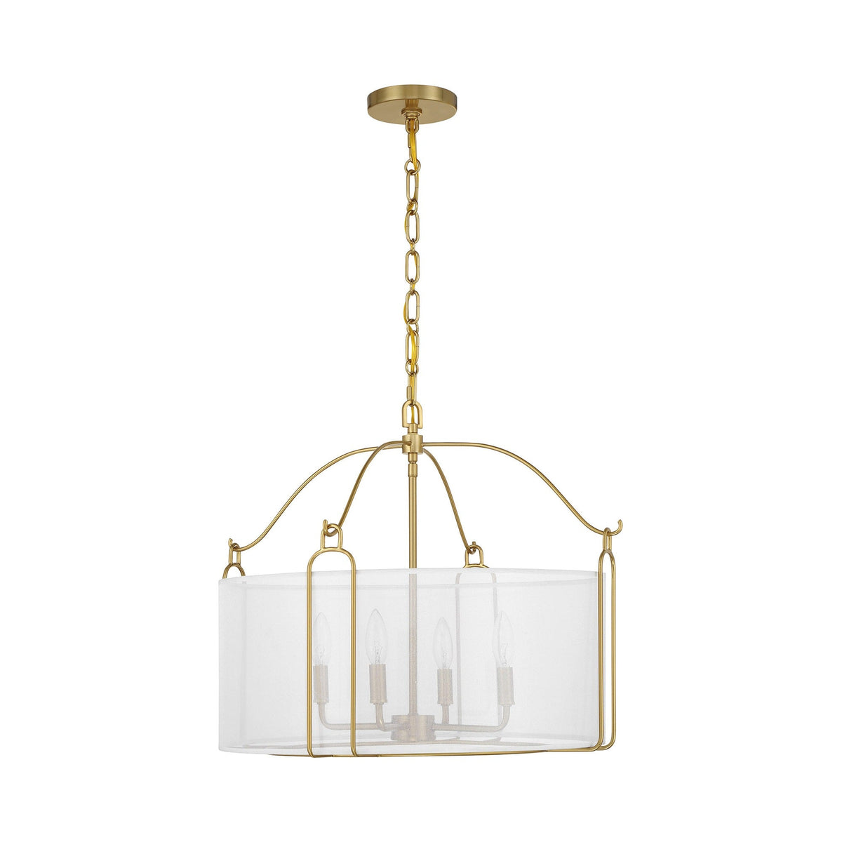 Ashlay Pendant Light in Warm Brass.