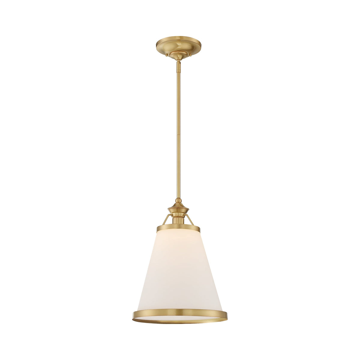 Ashmont Pendant Light in Warm Brass Lustre.