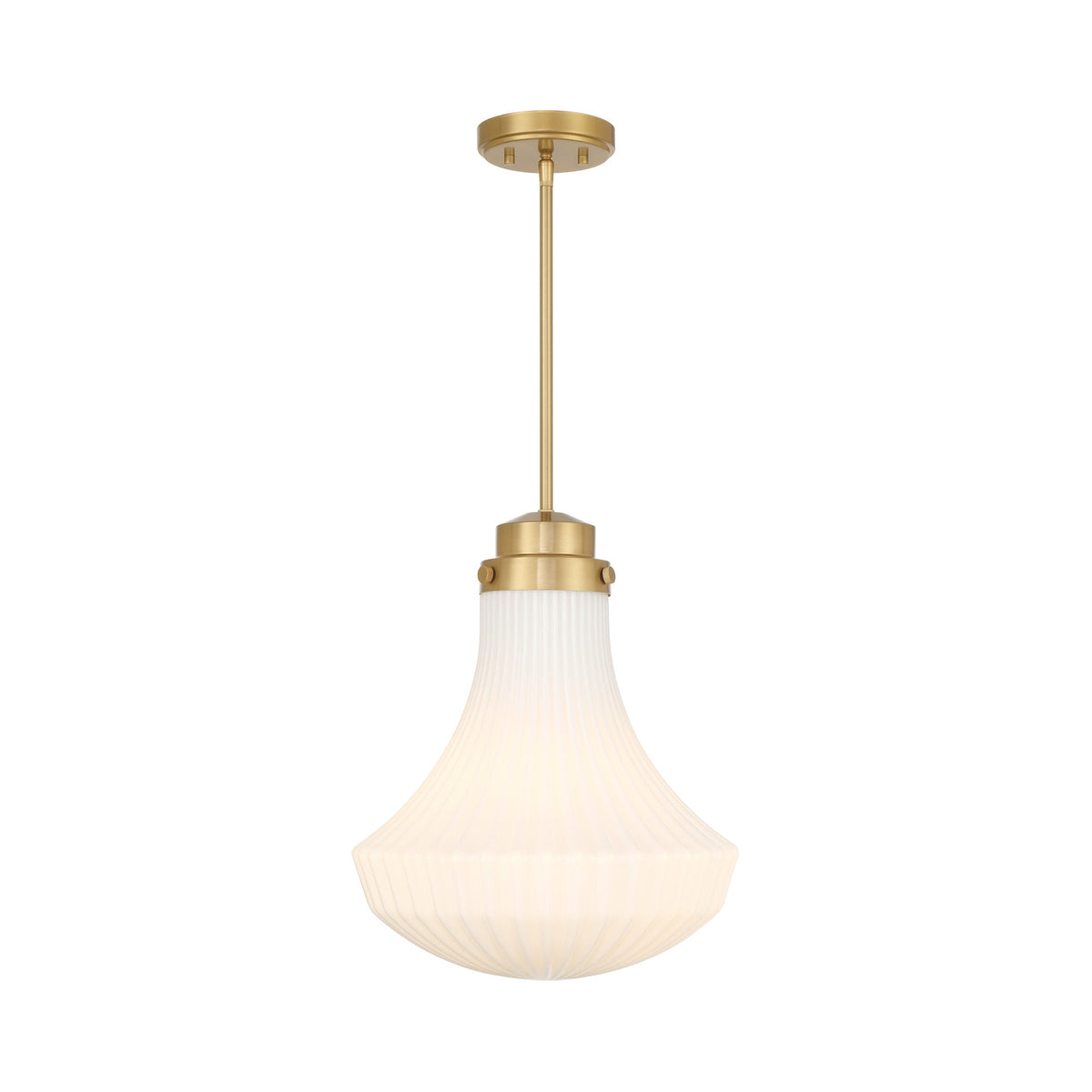 Bartlet Pendant Light in Warm Brass.