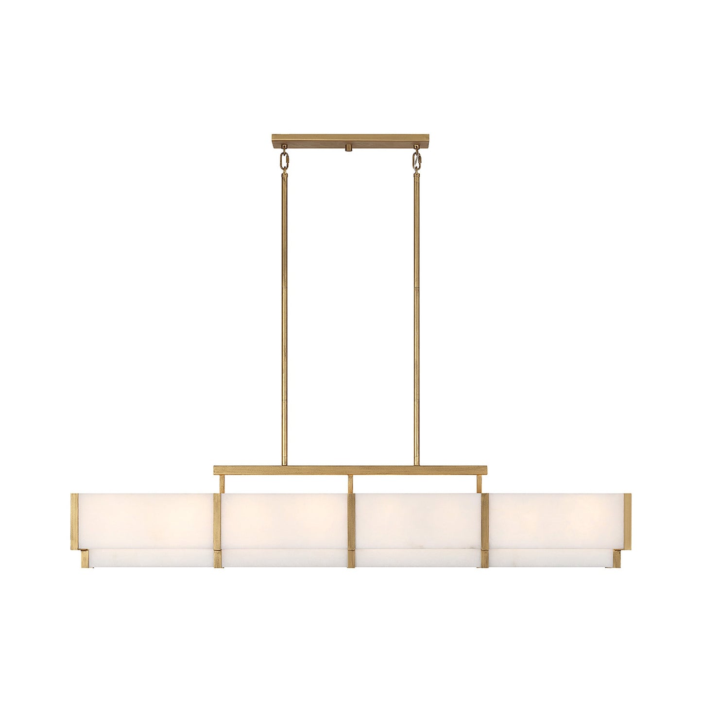 Orleans Linear Pendant Light in Distressed Gold (58.3-Inch).