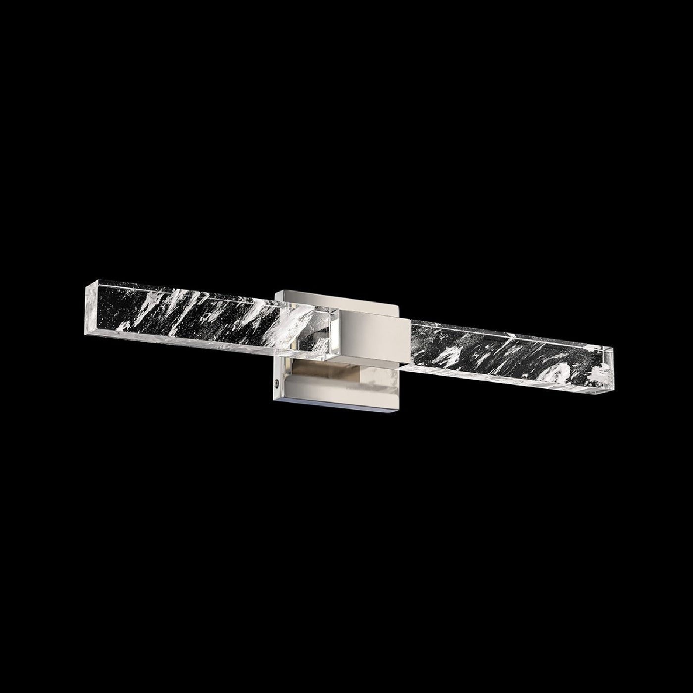 Baton LED Wall Light in Polished Nickel (2-Light).