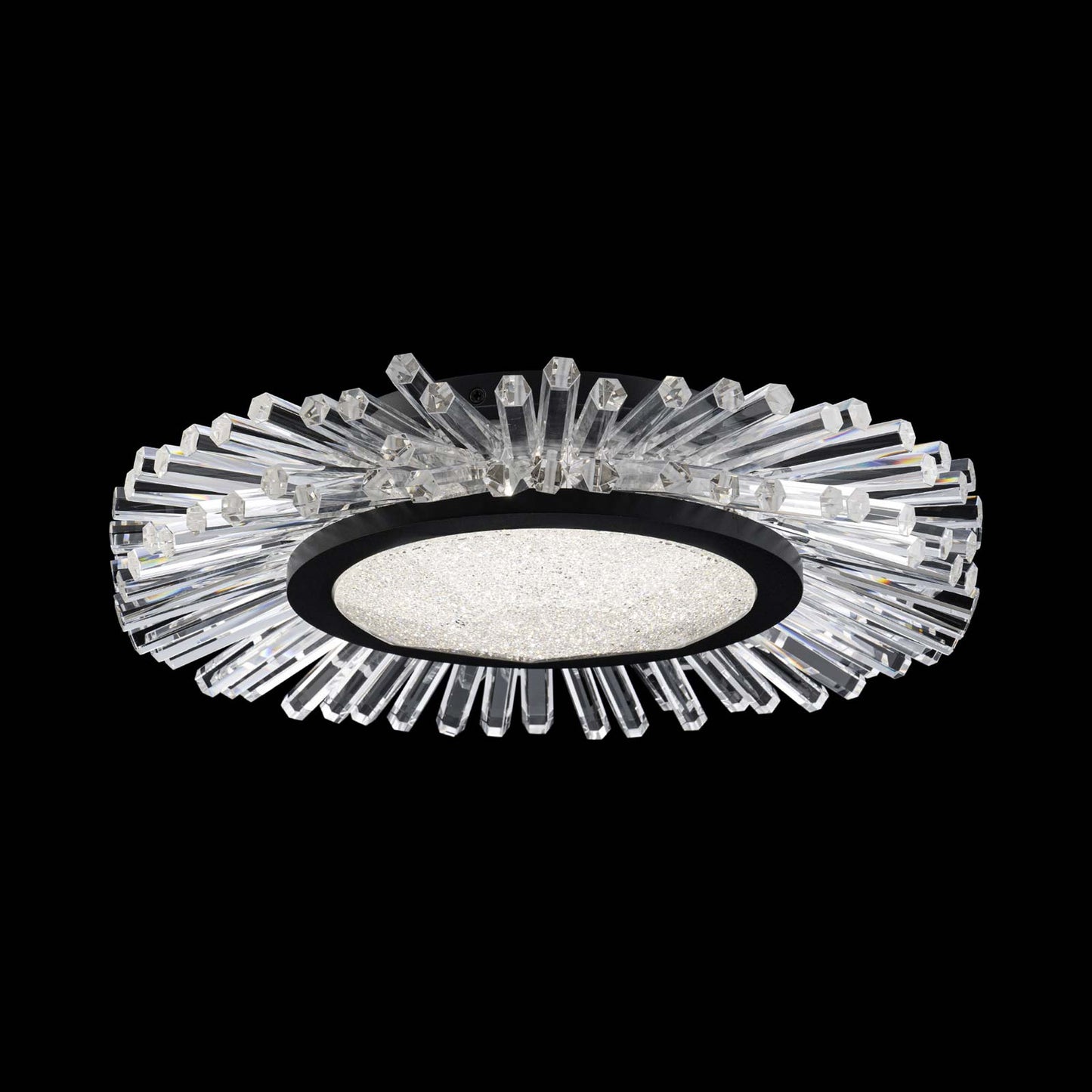 Benediction LED Flush Mount Ceiling Light in Black.
