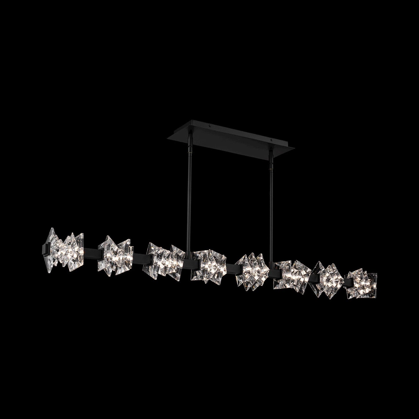 Bergy Linear LED Pendant Light in Black.