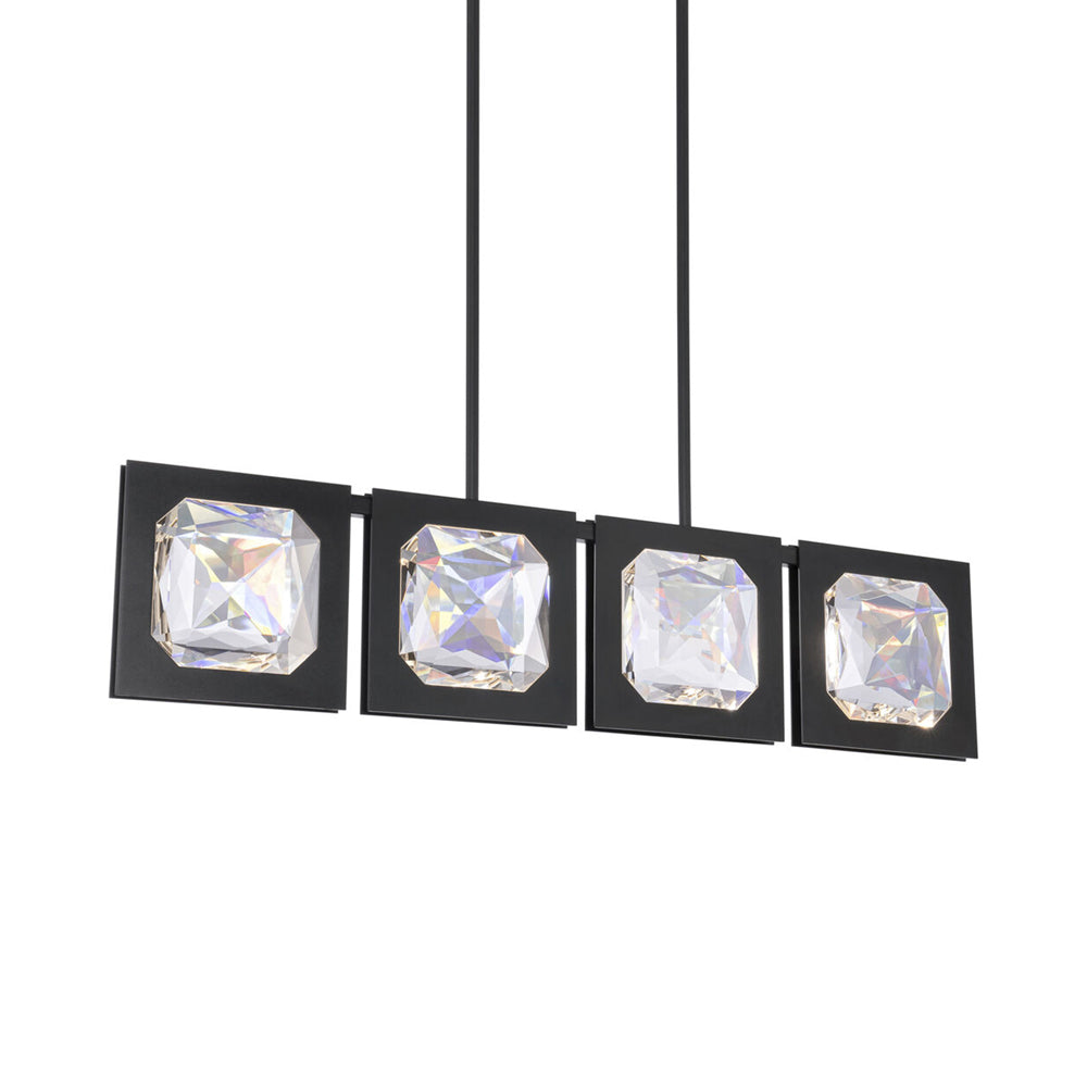 Enchante LED Linear Pendant Light in Black.