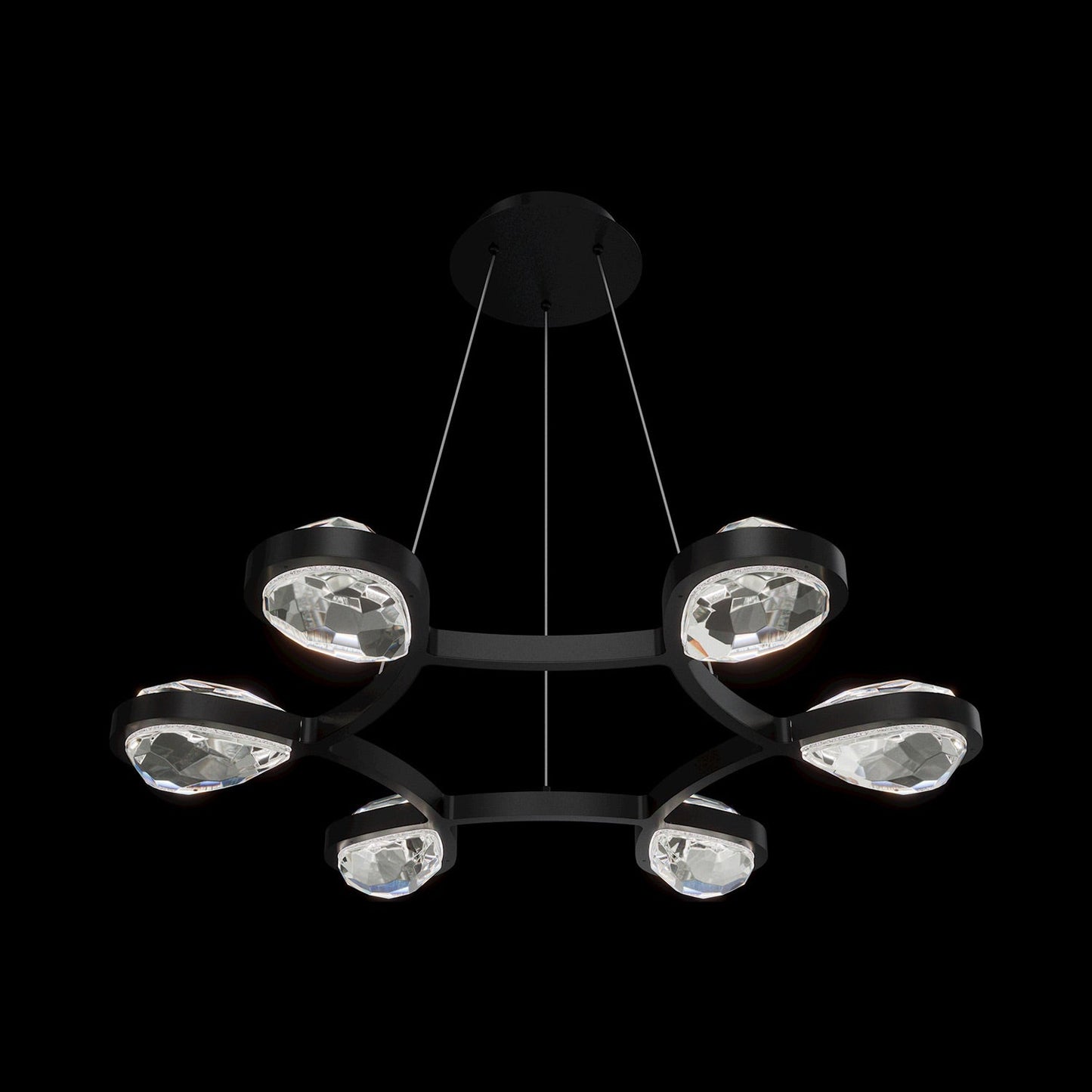 Kragen LED Pendant Light in Black.