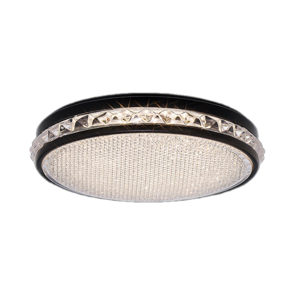 Kristally LED Flush Mount Ceiling Light in Black.