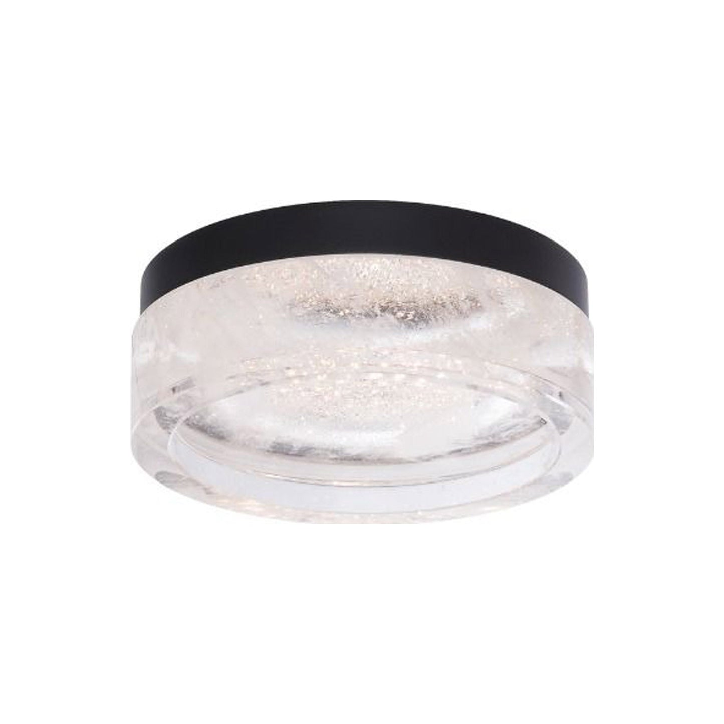 Melange LED Flush Mount Ceiling Light in Black.