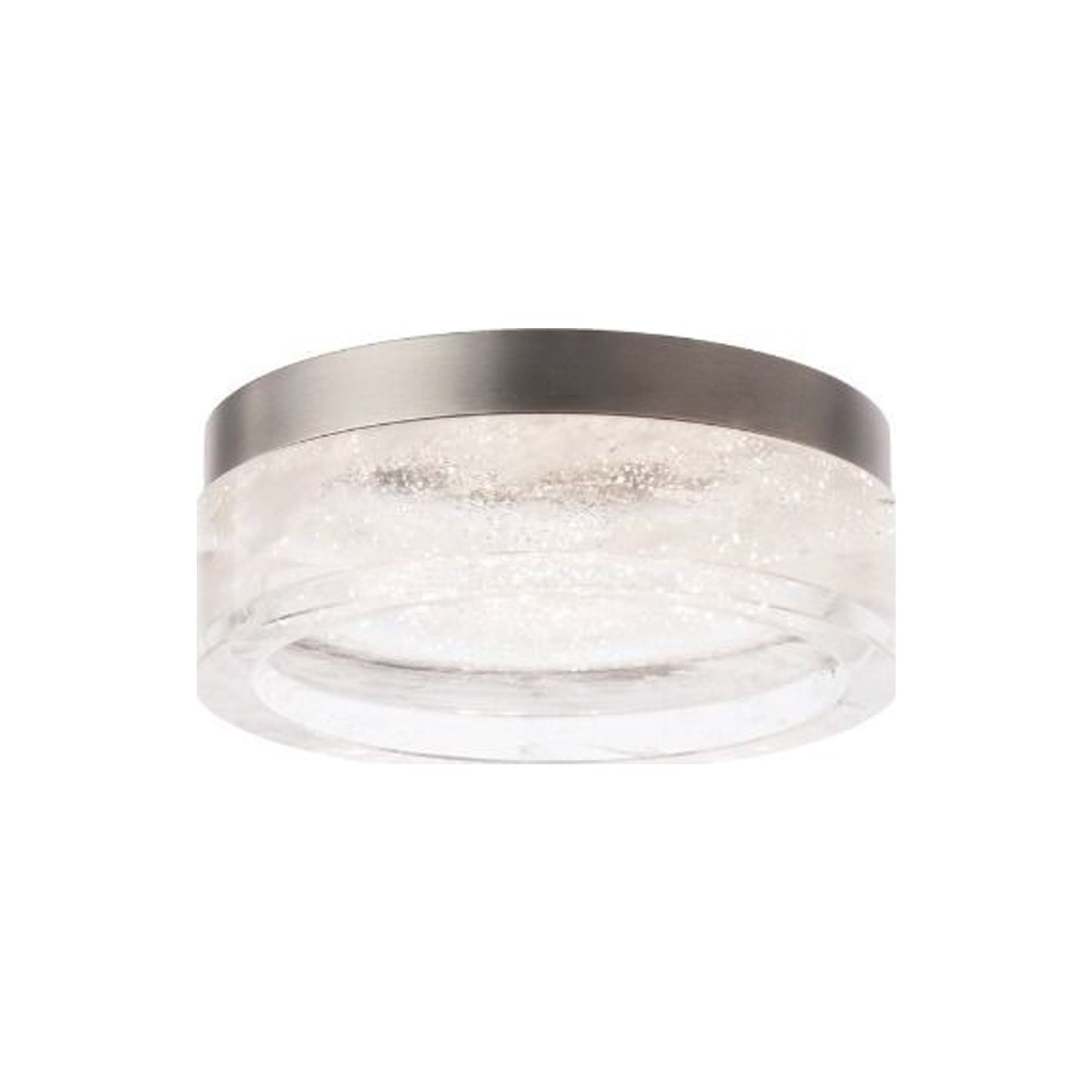 Melange LED Flush Mount Ceiling Light in Brushed Nickel.