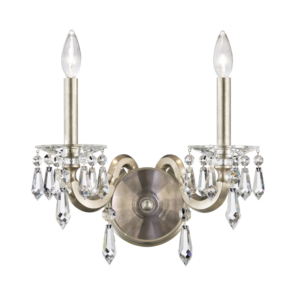 Napoli Wall Light in Antique Silver (2-Light).