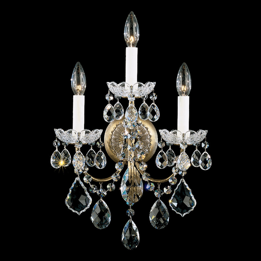 New Orleans Wall Light in Etruscan Gold (Heritage Handcut Crystal/3-Light).