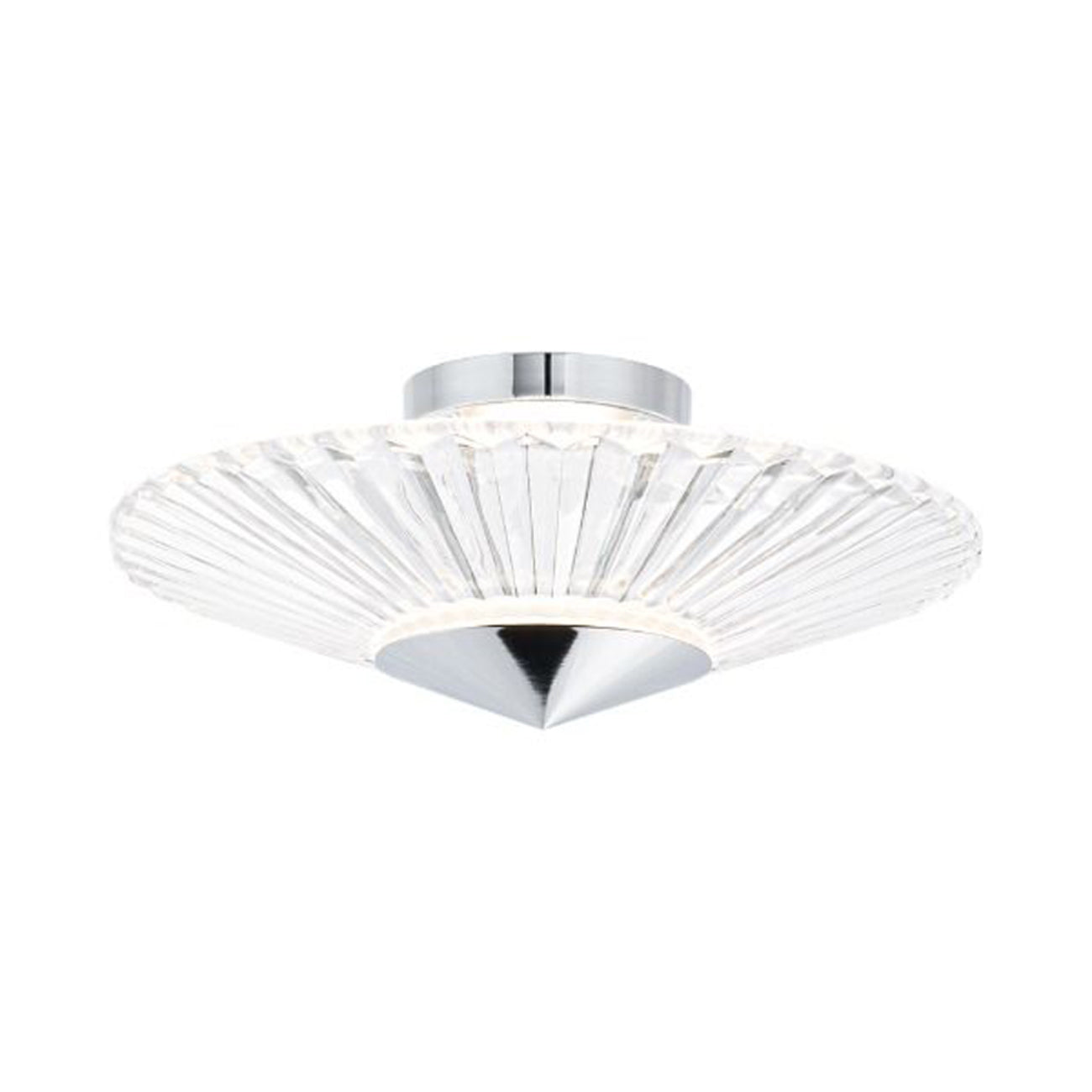 Origami LED Flush Mount Ceiling Light in Chrome (Large).