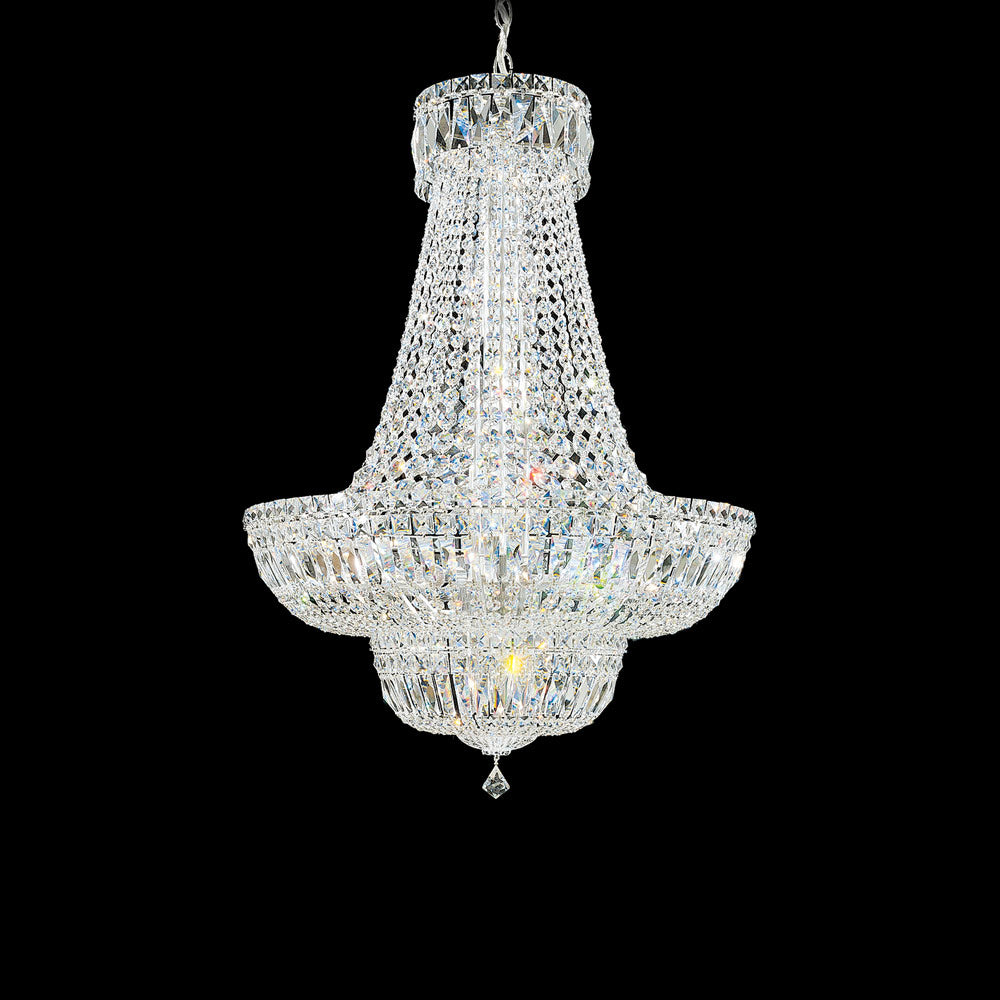 Petit Crystal Deluxe Pendant Light in Polished Silver (Clear Optic/34-Inch).