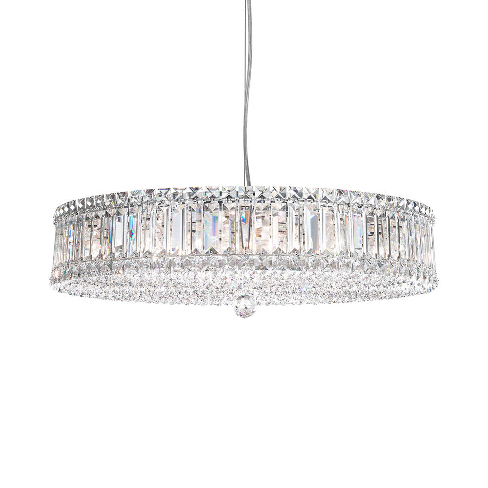 Plaza Drum Pendant Light in Clear Optic (21-Light).