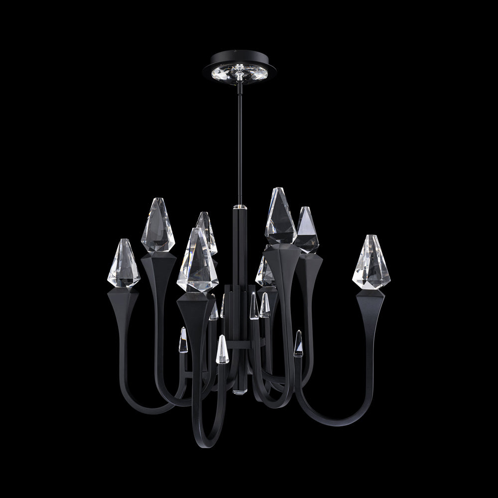 Plumeria LED Pendant Light in Black (8-Light).