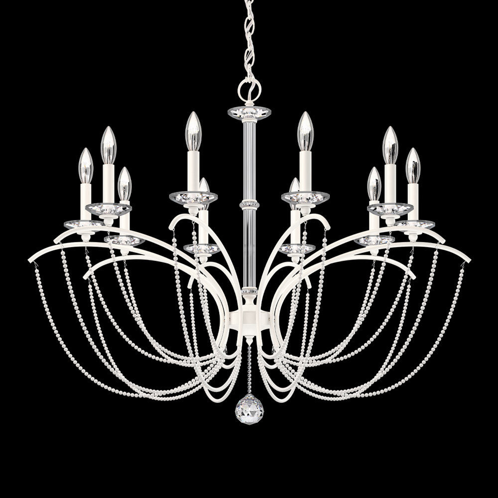 Priscilla Chandelier in White (White Pearl/10-Light).