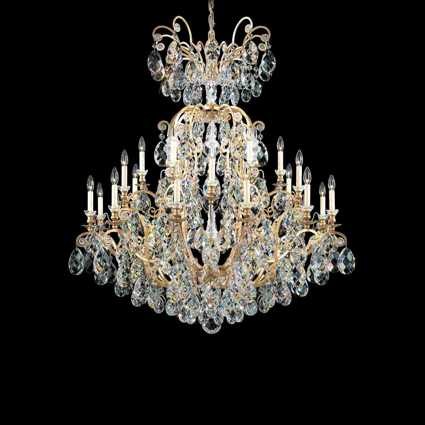 Renaissance Chandelier in Heirloom Gold(Heritage Handcut Crystal/25-Light).