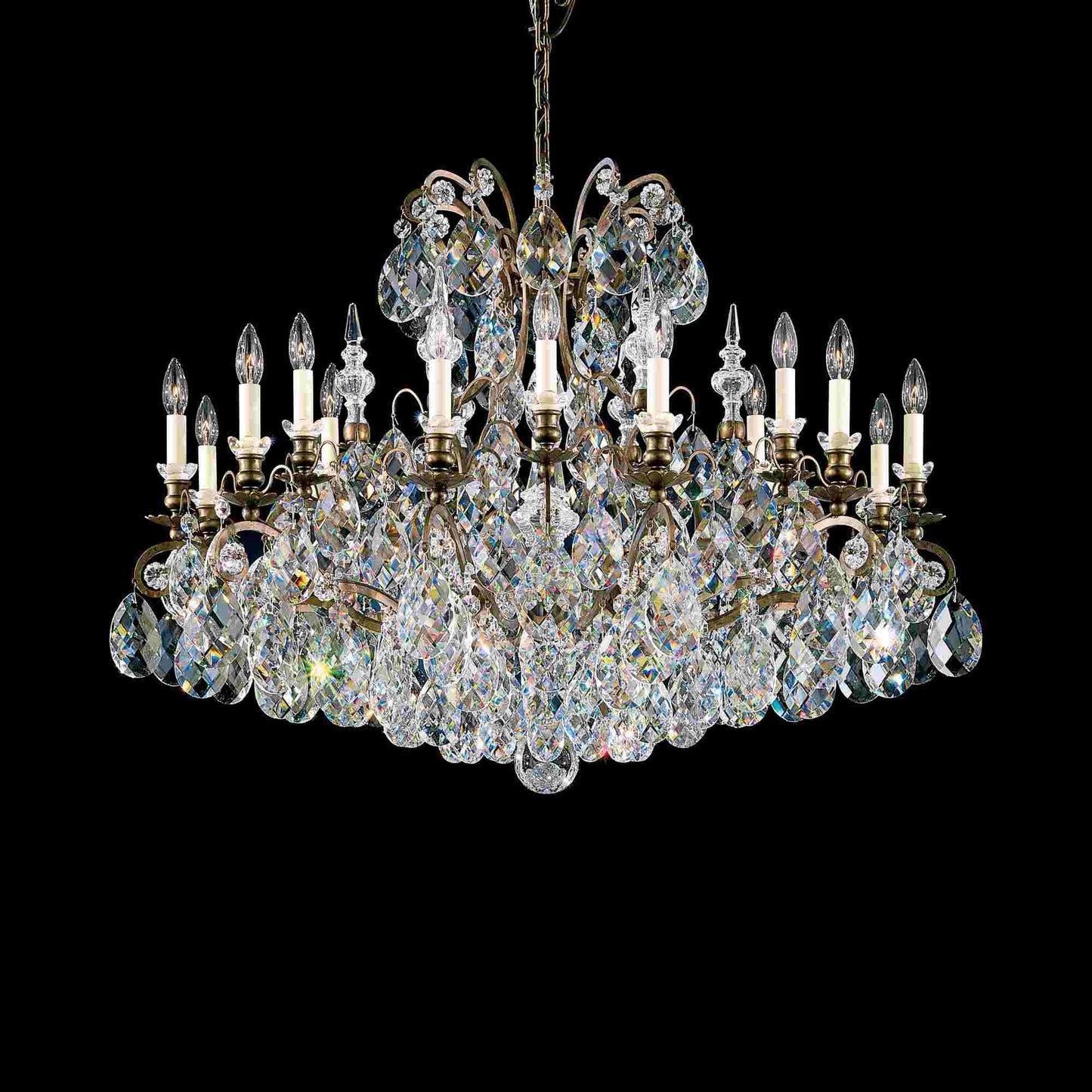 Renaissance Multi Light Chandelier in Heirloom Bronze (Heritage Handcut Crystal/19-Light).