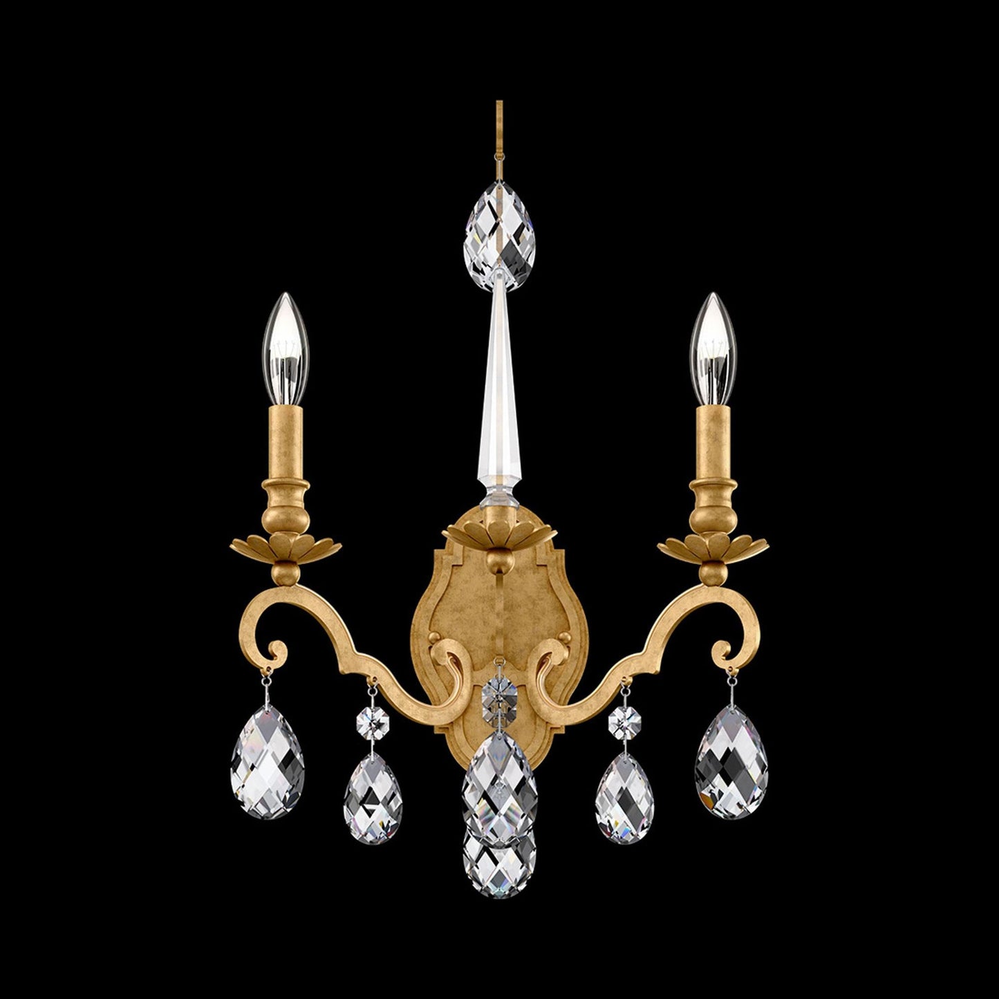 Renaissance Nouveau Wall Light in Heirloom Gold.