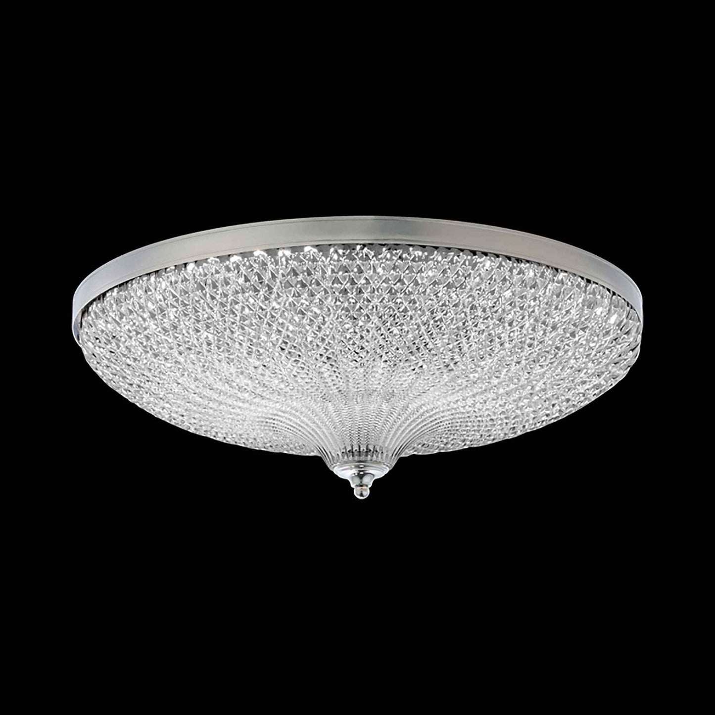 Roma LED Flush Mount Ceiling Light in Polished Chrome (20-Inch).