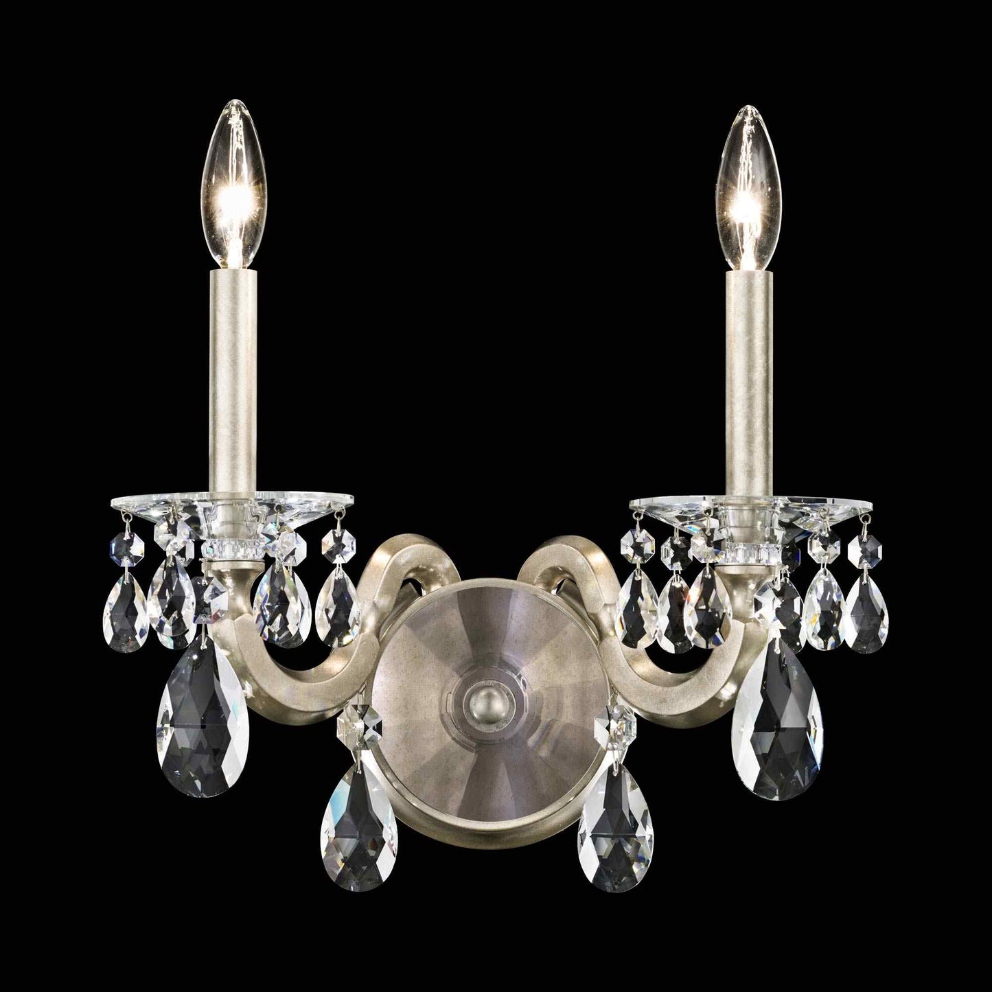 San Marco Wall Light in Antique Silver (2-Light).