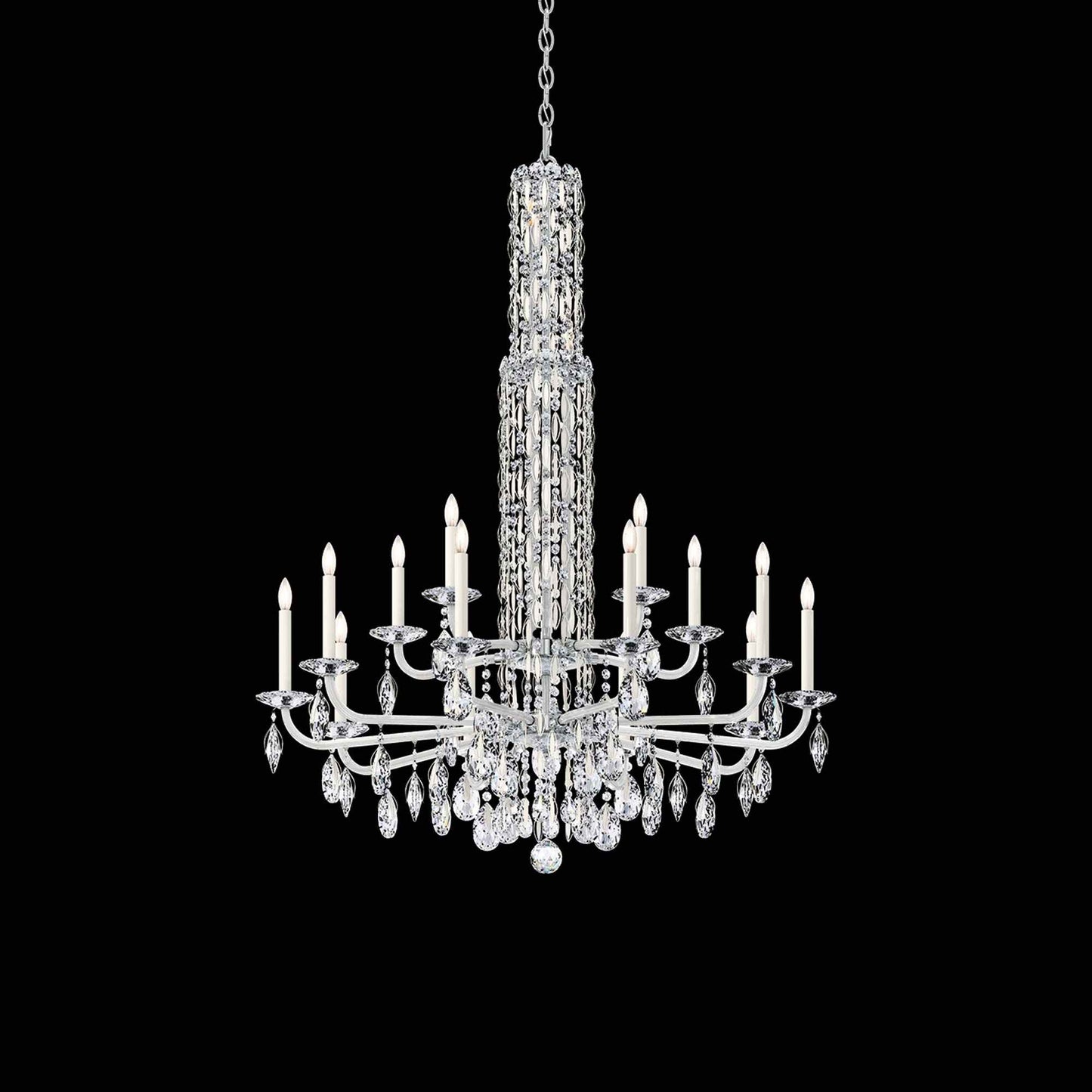 Siena Chandelier in White (Heritage Handcut Crystal/17-Light).