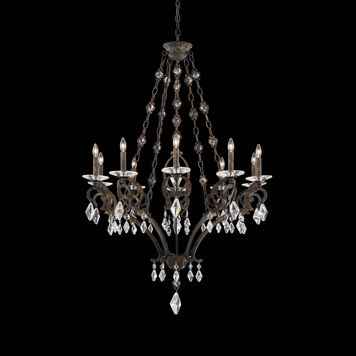 Tamerlaine Chandelier in Heirloom Bronze (10-Light).
