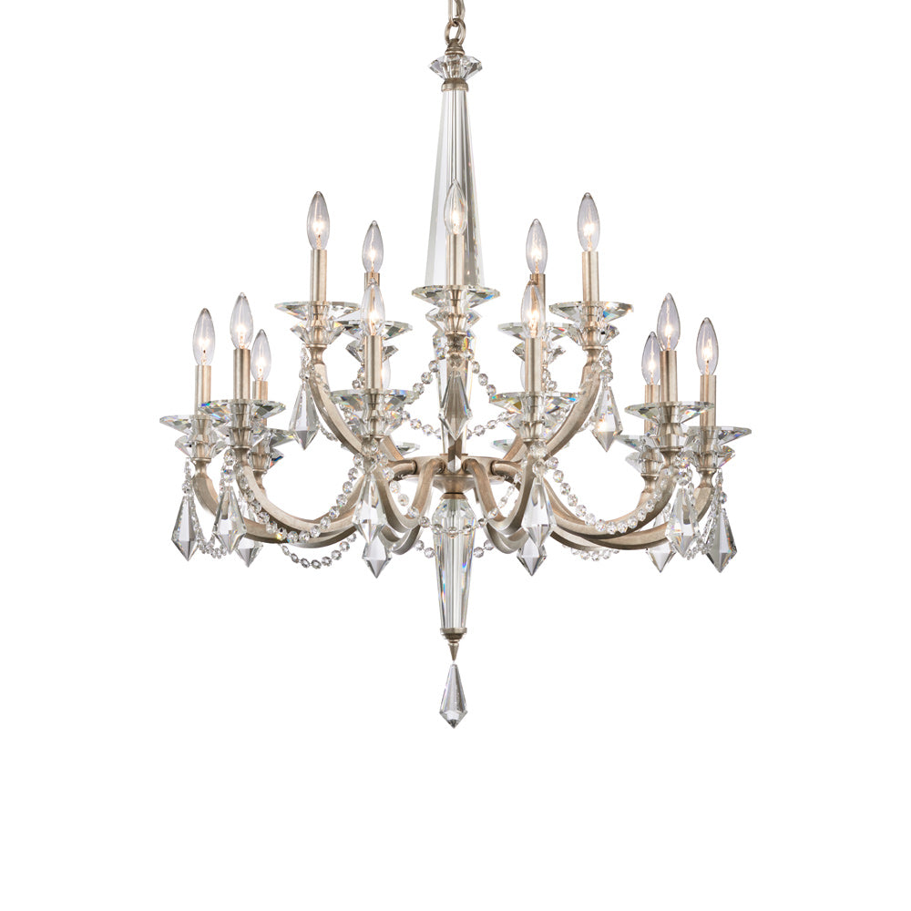 Verona Chandelier in Antique Silver (15-Light).