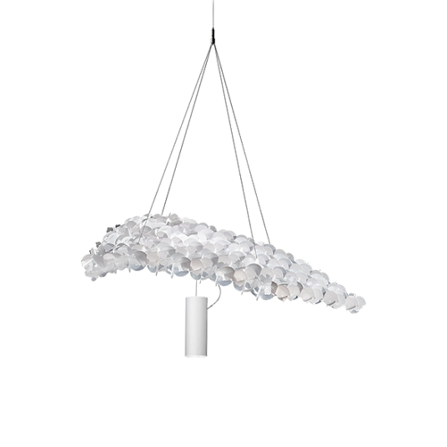Nuvem Module Suspension Light in White With Spotlight.