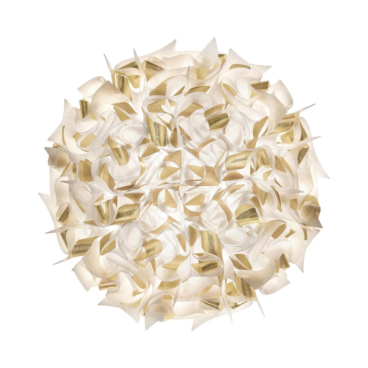 Veli Ceiling / Wall Light in White/Gold (Large).
