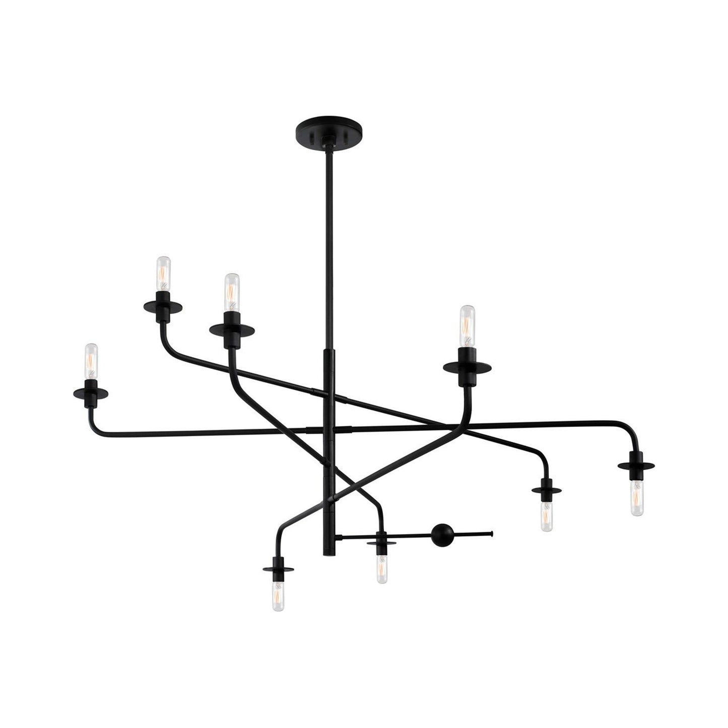 Atelier Pendant Light in Satin Black (8-Light).
