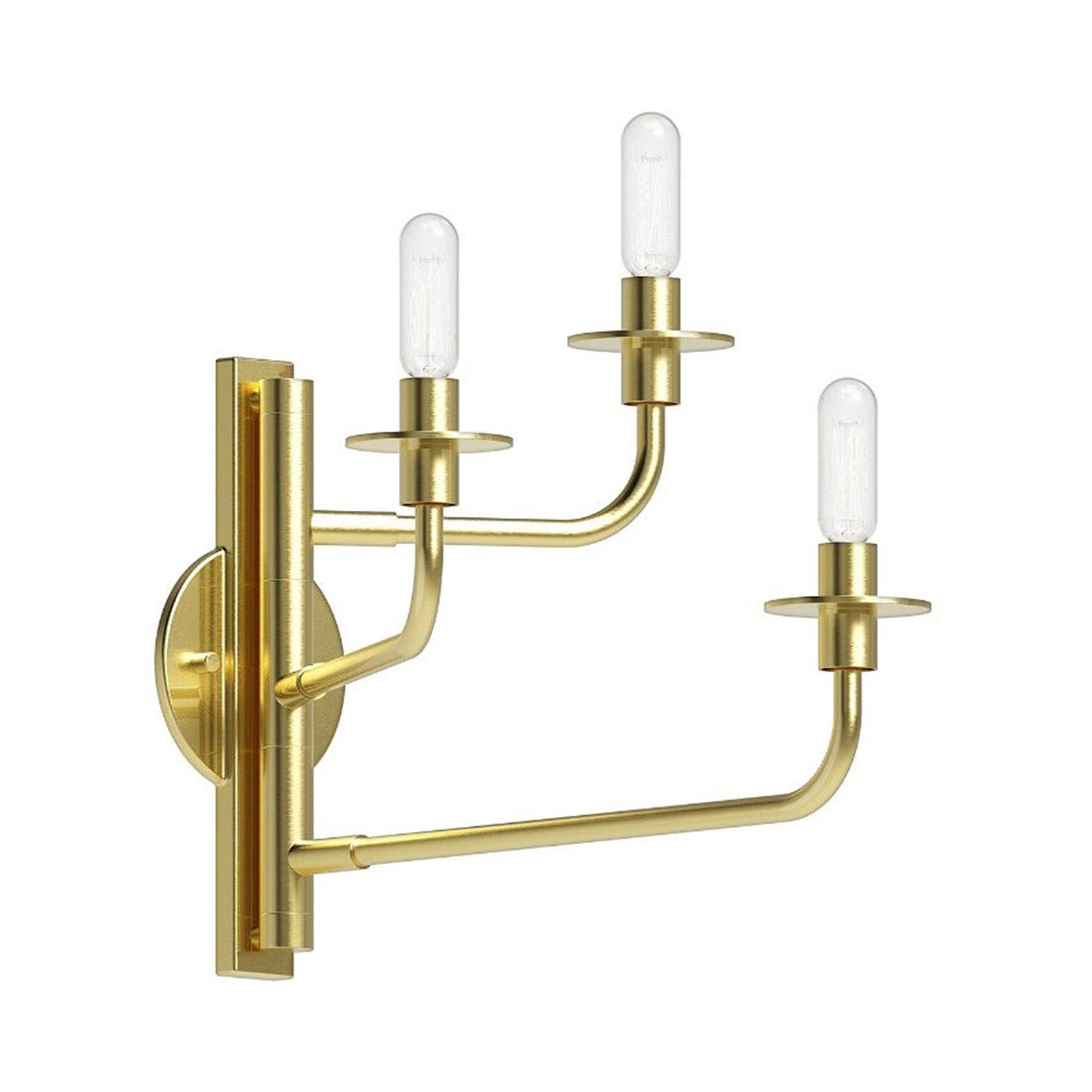 Atelier Wall Light in Satin Brass.