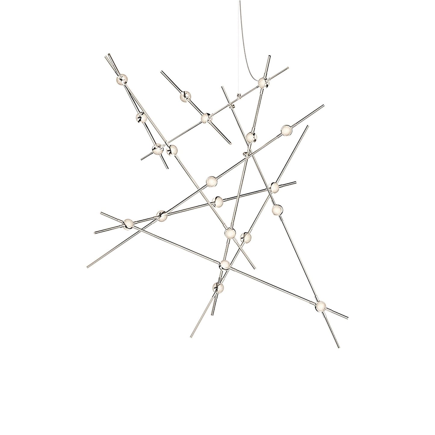 Constellation® Aquila Major LED Pendant Light in Satin Nickel/Clear.