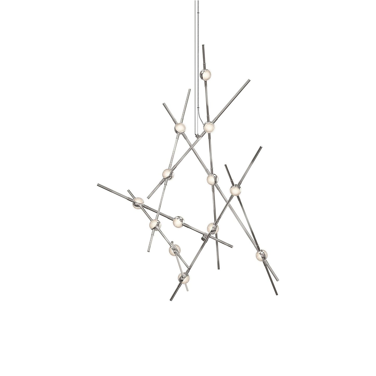 Constellation® Aquila Minor LED Pendant Light in Satin Nickel/Clear.