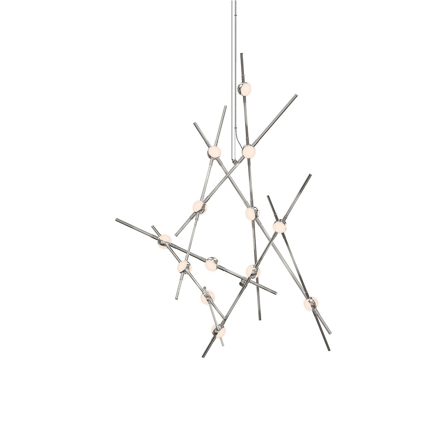 Constellation® Aquila Minor LED Pendant Light in Satin Nickel/White.