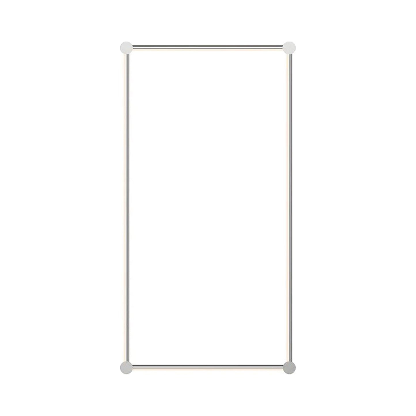 Purolinear 360™ Rectangle LED Wall Light in Satin Chrome.